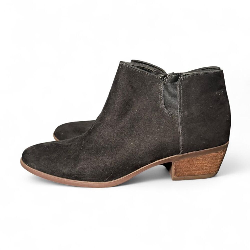 Circus by Sam Edelman Women's Black Suede low heel Ankle Booties Size 8